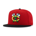 Chicago Blackhawks Scarlet Black New Era 59Fifty Fitted