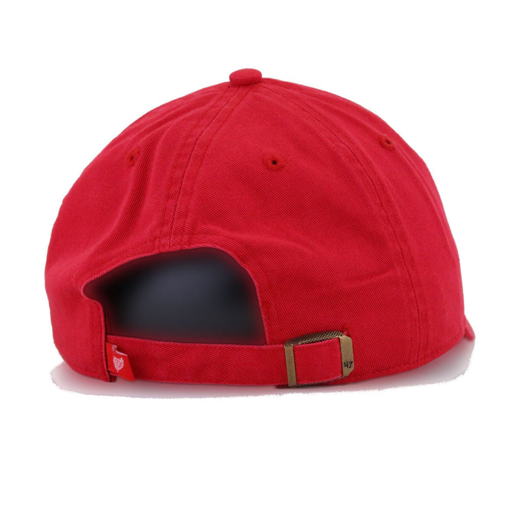 Detroit Red Wings Scarlet 47 Brand Clean Up Dad Hat