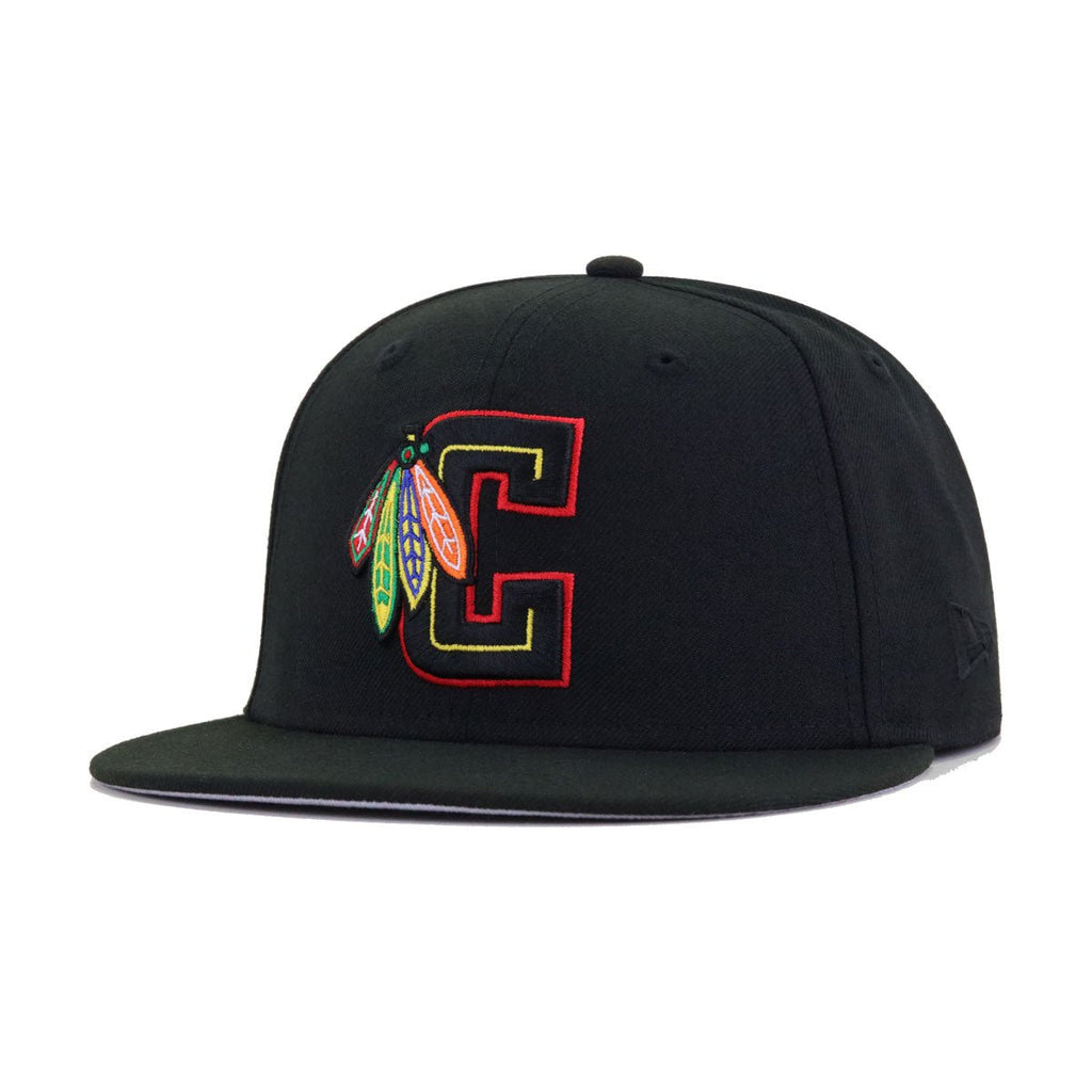 Chicago Blackhawks Black DECEPTOR New Era 59Fifty Fitted