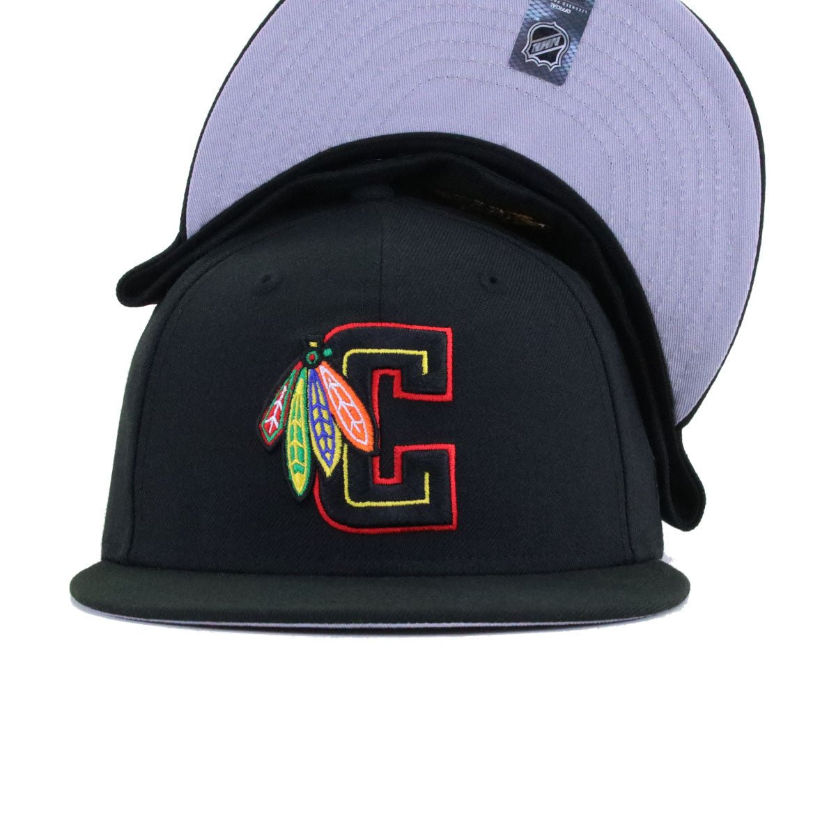 Chicago Blackhawks Black DECEPTOR New Era 59Fifty Fitted