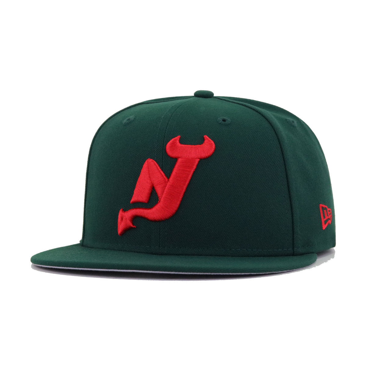 New Jersey Devils Dark Green Radiant Red Logo New Era 59Fifty Fitted