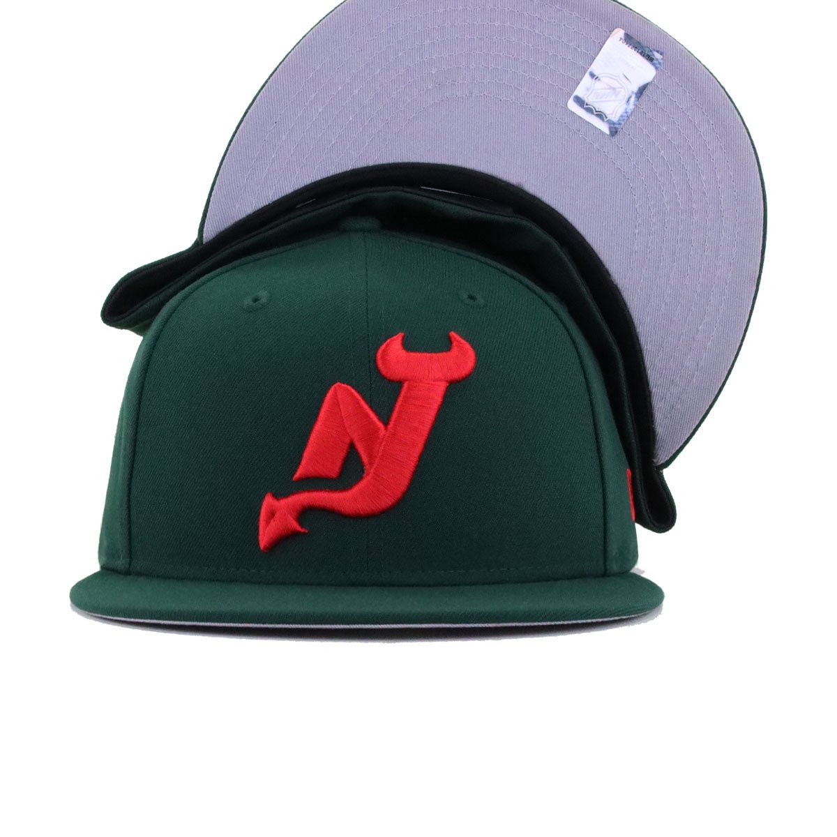 New Jersey Devils Dark Green Radiant Red Logo New Era 59Fifty Fitted