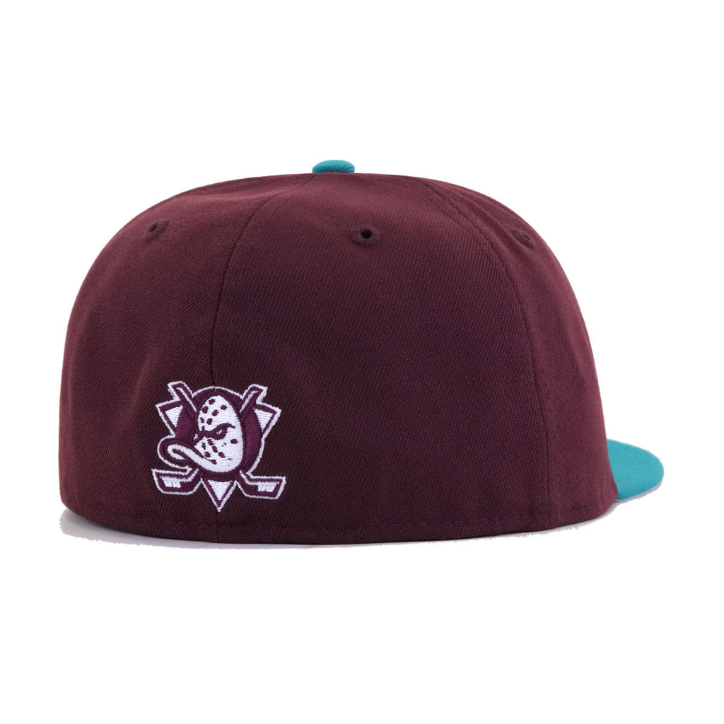 Anaheim Ducks Maroon Aqua MASK ON New Era 59Fifty Fitted