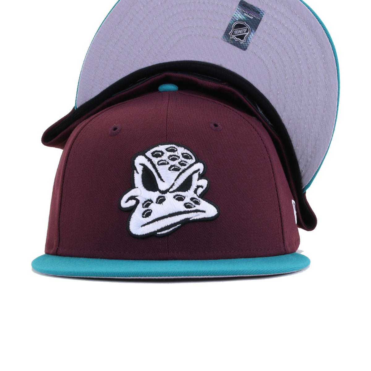 Anaheim Ducks Maroon Aqua MASK ON New Era 59Fifty Fitted