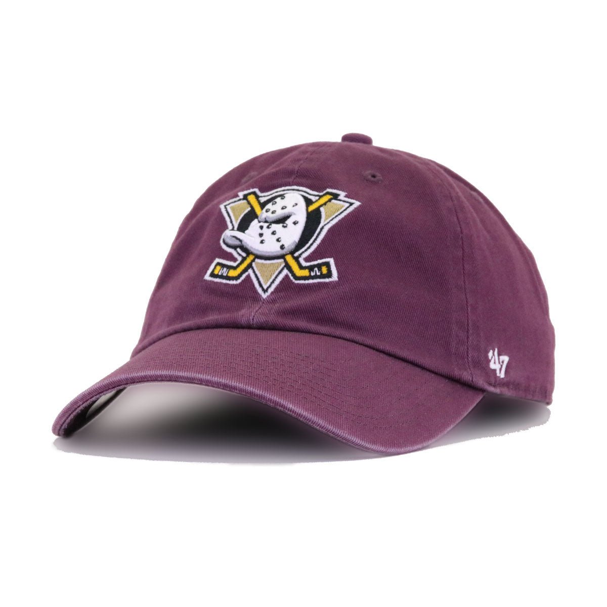 Anaheim Ducks Plum 47 Brand Clean Up Dad Hat