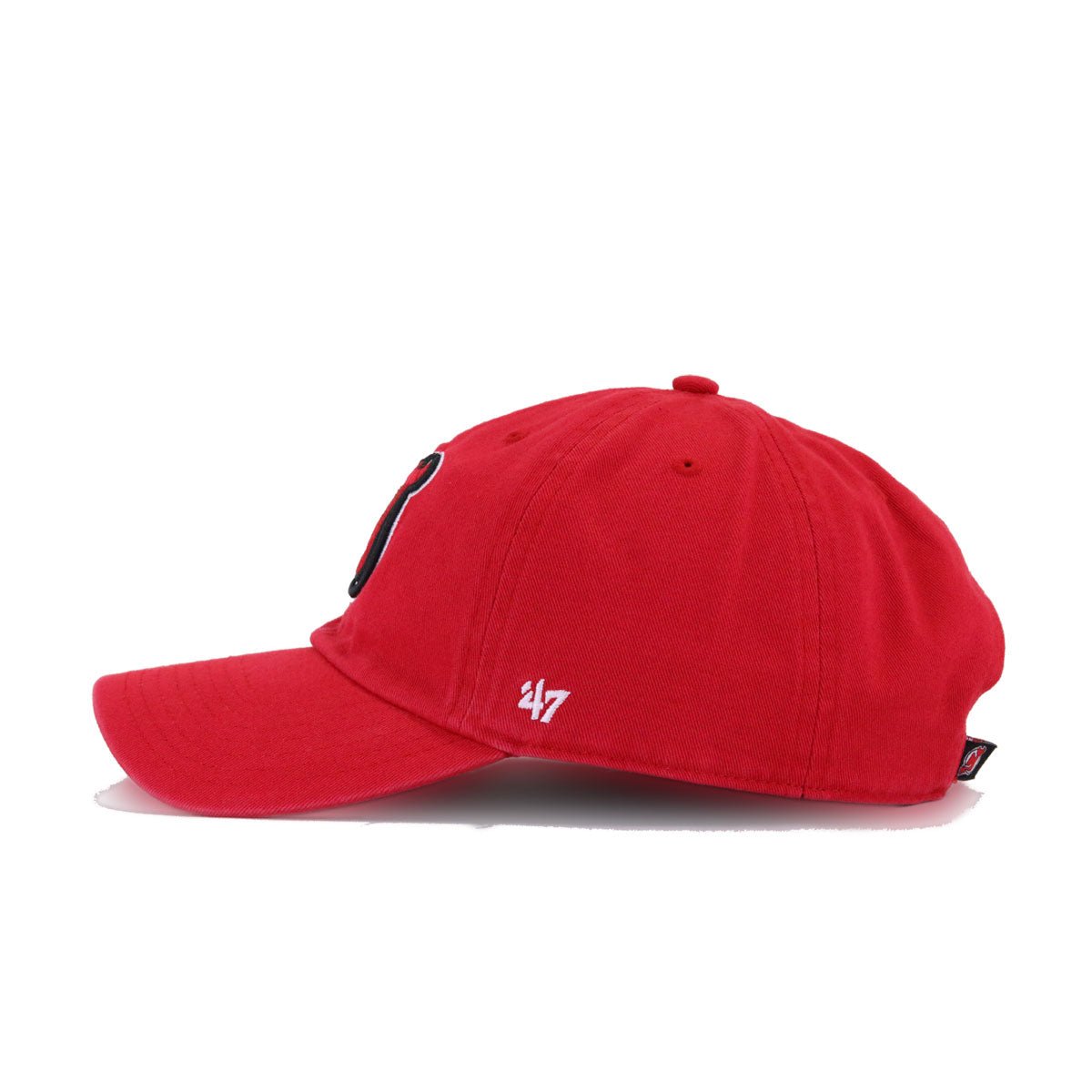 New Jersey Devils Scarlet 47 Brand Clean Up Dad Hat