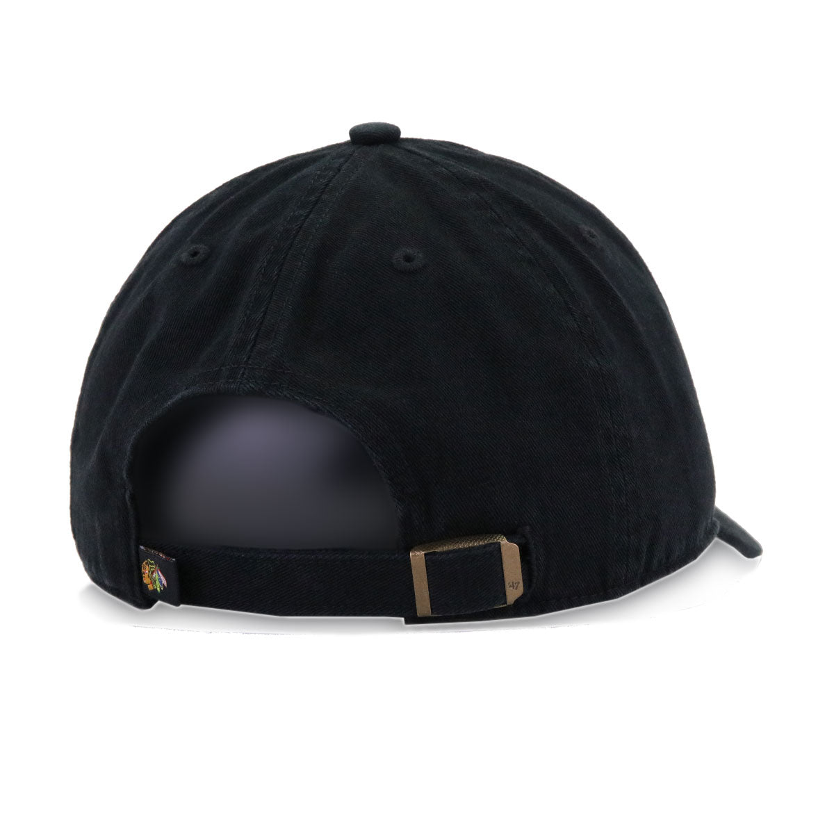 Chicago Blackhawks Black 47 Brand Clean Up Dad Hat