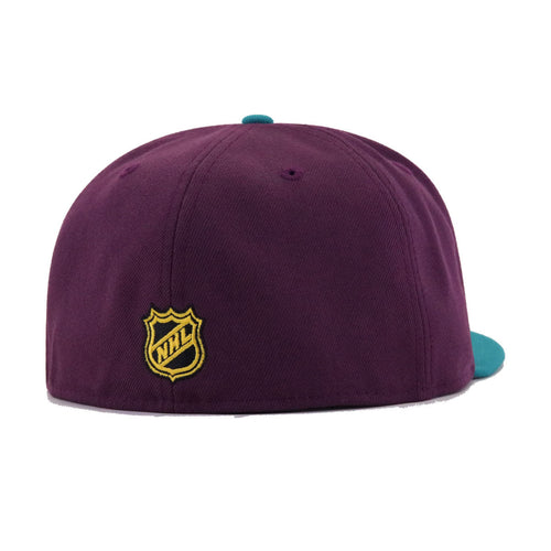 Anaheim Ducks Maroon Aqua New Era 59FIfty Fitted