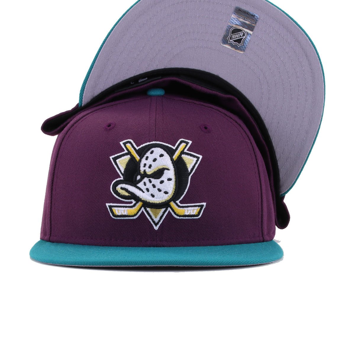 Anaheim Ducks Maroon Aqua New Era 59FIfty Fitted